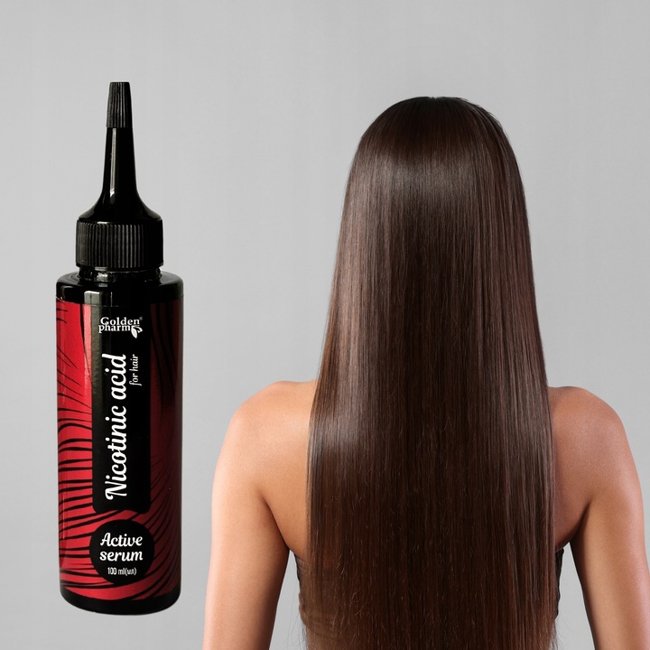 SERUM STYMULATOR AKTYWATOR WZROSTU WŁOSÓW KWAS NIKOTYNOWY NIACYNA 100 ml