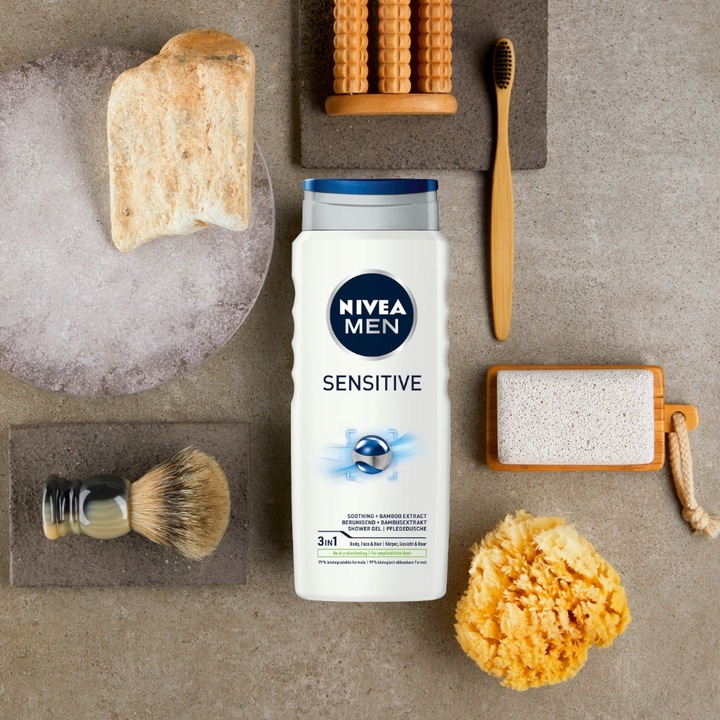 NIVEA MEN Sensitive żel pod prysznic 4x500 ml