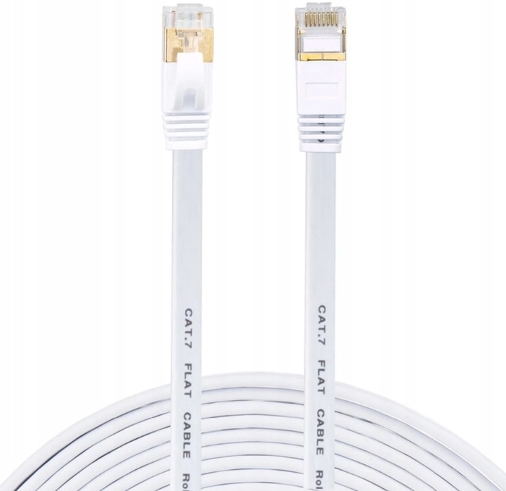 KABEL SIECIOWY LAN ETHERNET PŁASKI RJ45 CAT7 15m