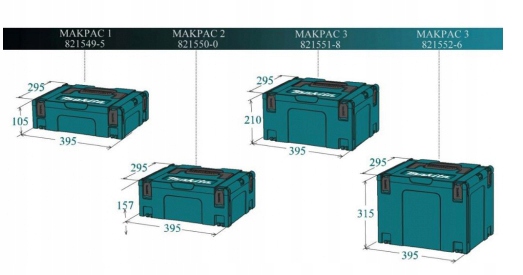 Walizka Systemowa Skrzynka Makpac TYP 2 Makita 821550-0