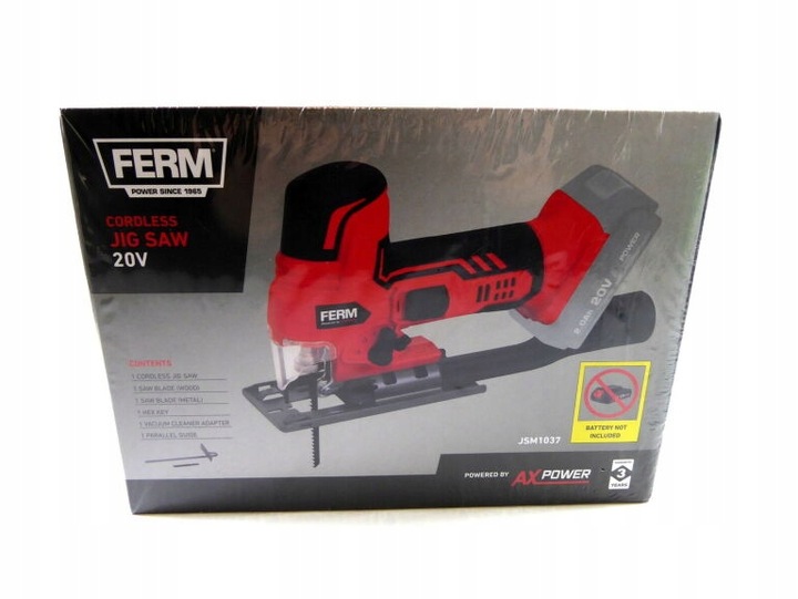 Wyrzynarka akumulatorowa ferm JSM1037