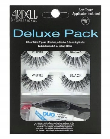 Sztuczne rzęsy Ardell Wispies Deluxe Pack + klej DUO 2,5 g + aplikator 1szt