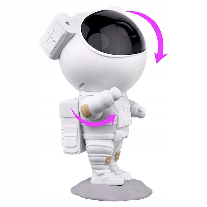 PROJEKTOR GWIAZD NIEBA DLA DZIECI RZUTNIK LED LAMPKA NOCNA ASTRONAUTA PILOT