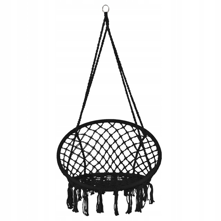 FOTEL WISZĄCY HUŚTAWKA OGRODOWA BOCIANIE GNIAZDO BOHO DO DOMU OGRODU 120CM