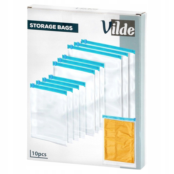 10x Worki PRÓŻNIOWE rolowane zwijane podróżne na ubrania odzież