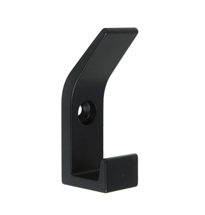 Wieszak ścienny haczyk na ubrania metalowy podwójny CZARNY loft 5 szt.