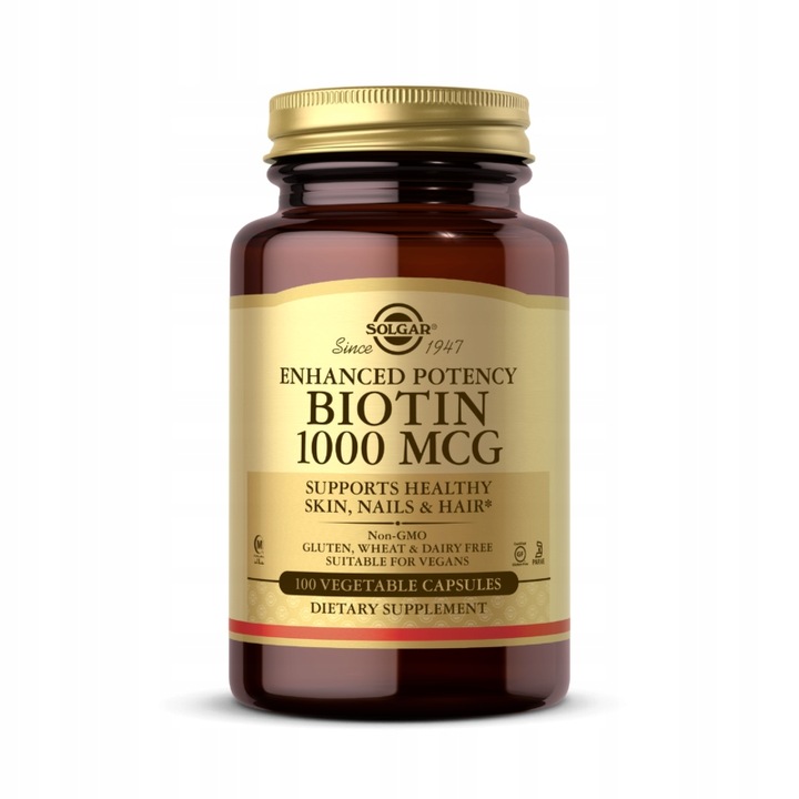 Solgar Biotin 1000 mcg Enchanced Potency, 100 caps