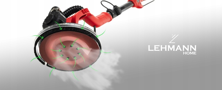 SZLIFIERKA DO GIPSU ŻYRAFA GŁADZI TYNKÓW LED Z ODSYSEM PAPIER WALIZKA