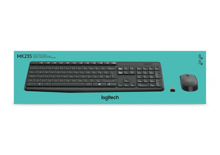 ZESTAW Klawiatura i mysz LOGITECH BEZPRZEWODOWA MK235