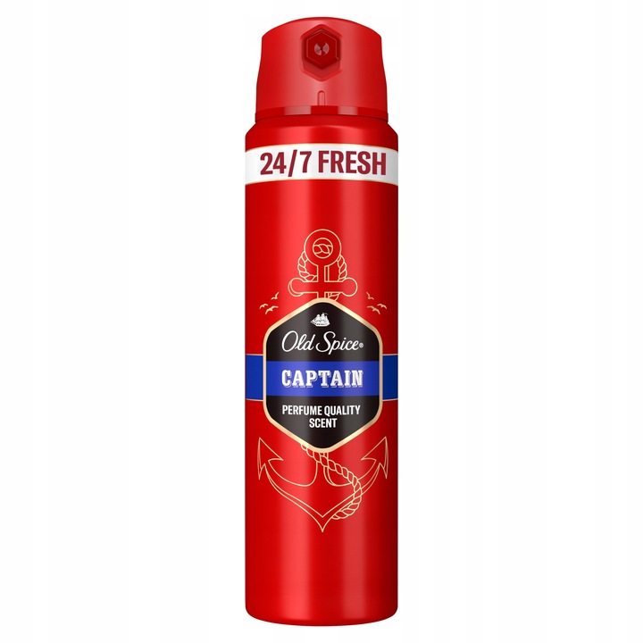 Old Spice Captain Dezodorant męski w sprayu, 6 x 150ml, 24h świeżości