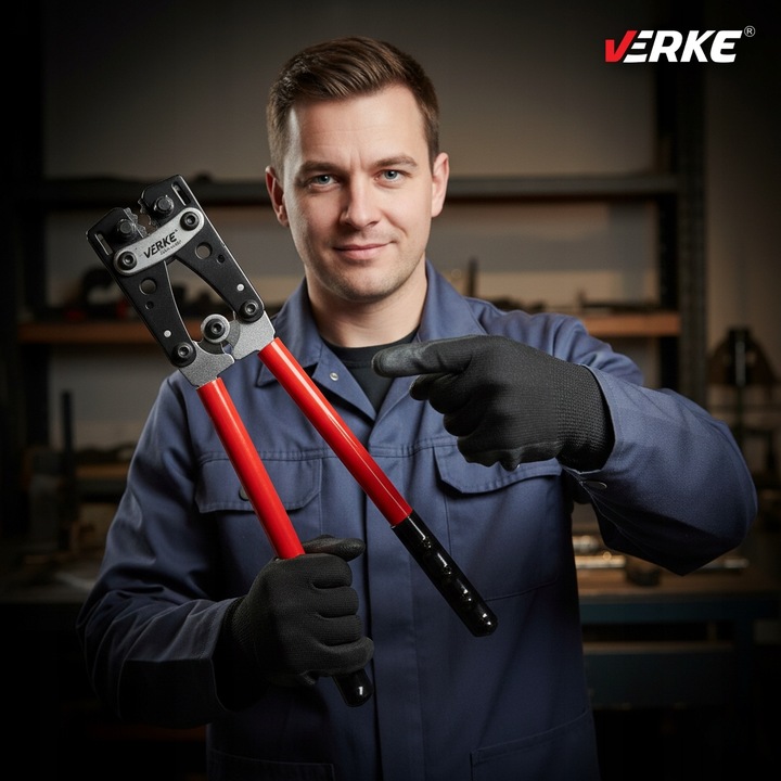 ZACISKARKA PRASKA DO KABLI TULEJEK KOŃCÓWEK KABLOWYCH KONEKTORÓW HEX