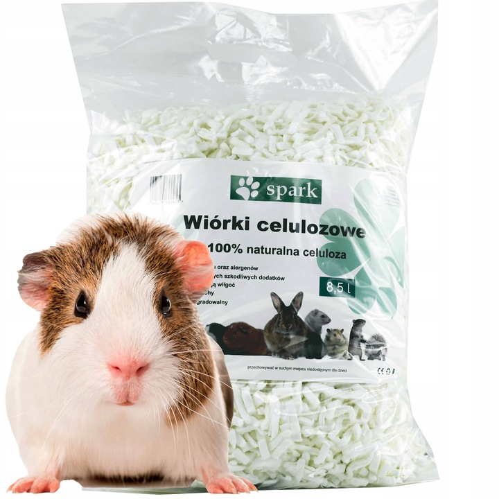 Wiórki Podłoże Celulozowe SPARK Ściółka Dla Królika Gryzoni 17l Żwirek