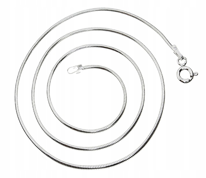 ŁAŃCUSZEK SREBRNY DAMSKI 925 NASZYJNIK GRUBA LINKA ŻMIJKA ŻYŁKA OKRĄGŁA
