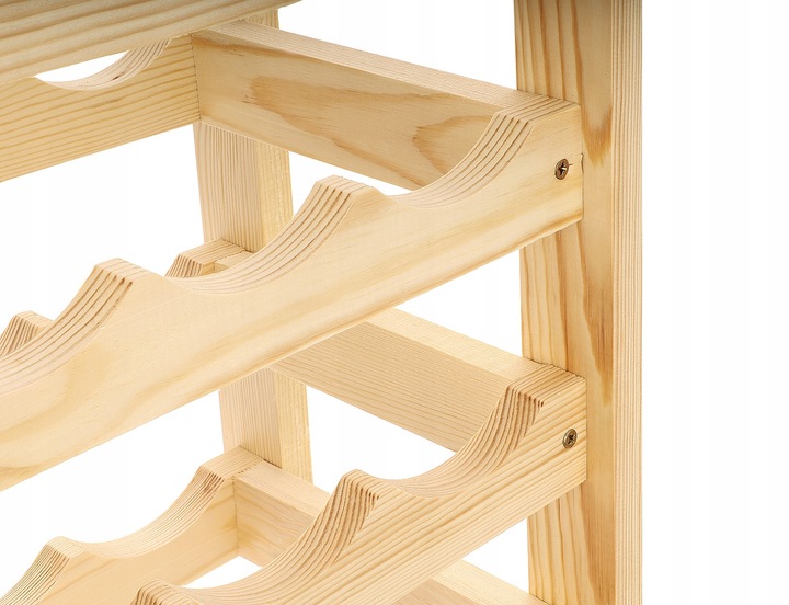 Stojak na 6 butelek wina, 34 x 24 x 17,5 cm drewno z elementami