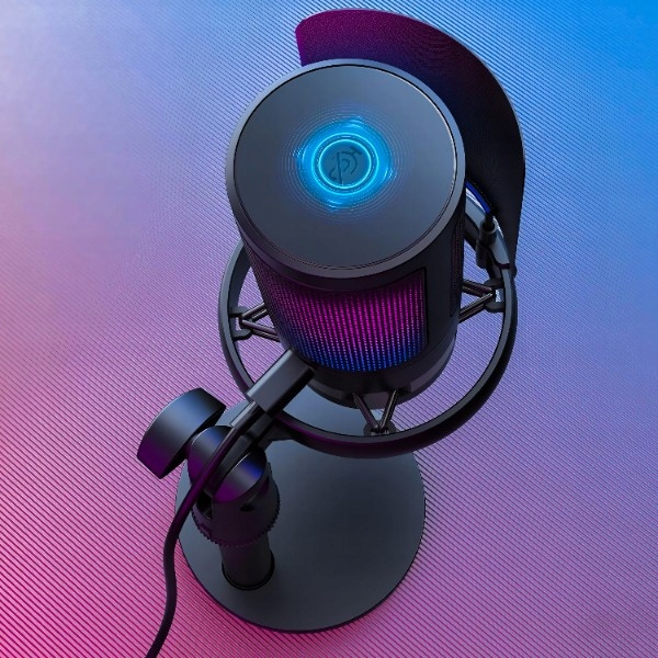 MIKROFON GAMINGOWY USB DO KOMPUTERA POP-FILTER POJEMNOŚCIOWY WYCISZ FUNKCJA