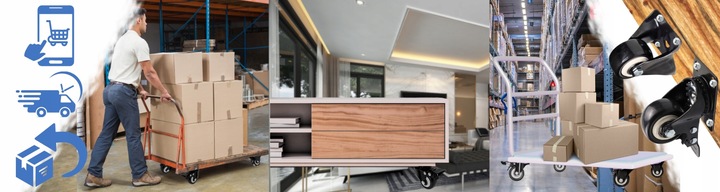 OBROTOWE KÓŁKO 75mm Z HAMULCEM do 460kg TRZPIEŃ Gwint M12x30mm 1szt