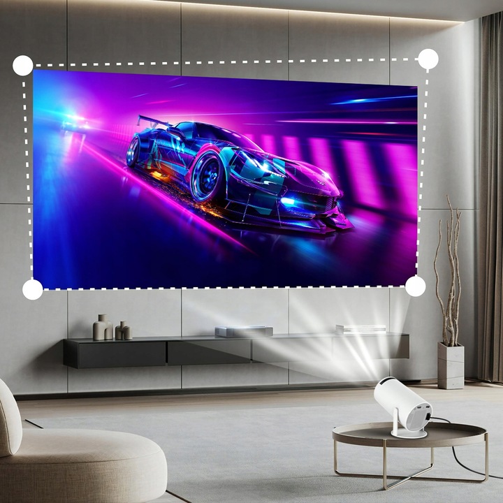 Projektor Rzutnik Android TV WiFi FULL HD Przenośny SMART Głośnik