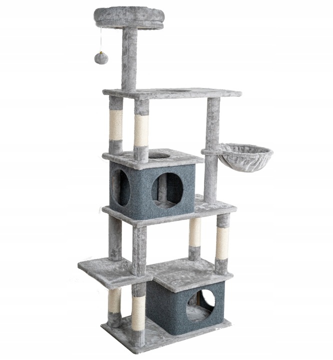 DUŻY WYSOKI DRAPAK DLA KOTA KOTÓW WIEŻA LEGOWISKO DOMEK PIŁKA LEŻAK XXL