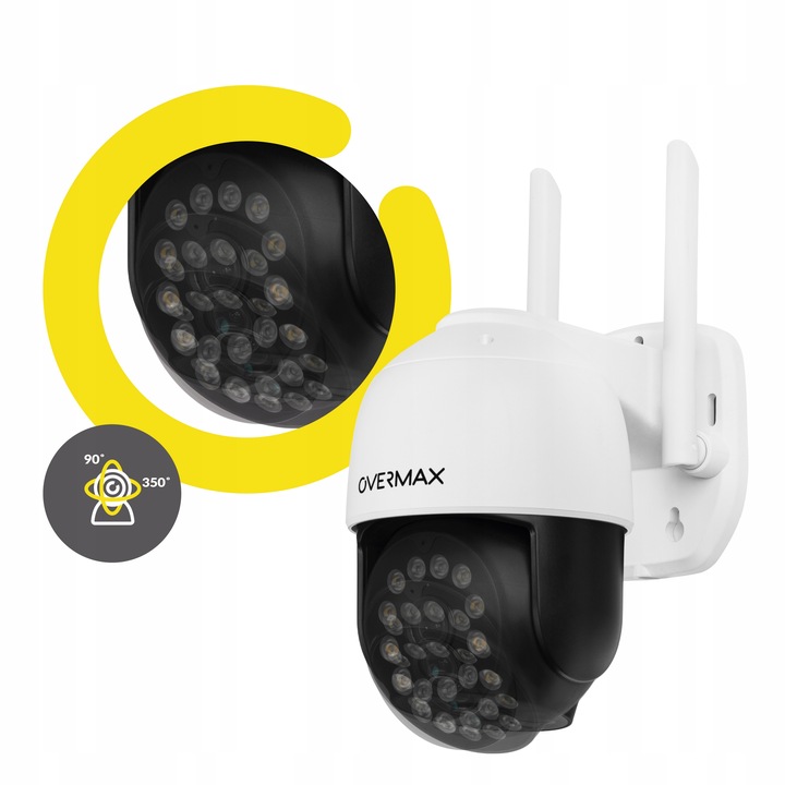 KAMERA ZEWNĘTRZNA OBROTOWA 25s LAN 12 DIOD LED IP66 WIFI Full HD 4x ZOOM
