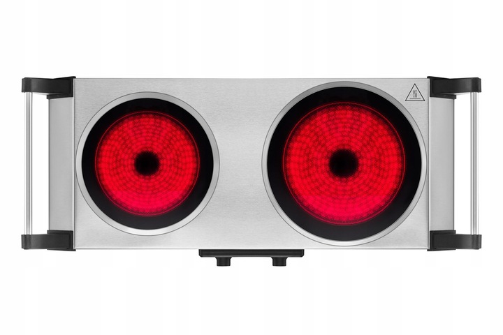 Kuchenka elektryczna CERAMICZNA DWUPALNIKOWA TERMOSTAT 2 PALNIKI 2100W