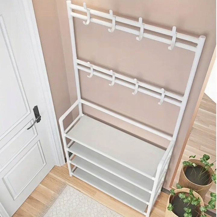 STOJAK NA BUTY WIESZAK NA UBRANIA WIESZAKI BIAŁY SZAFKA STOJĄCY
