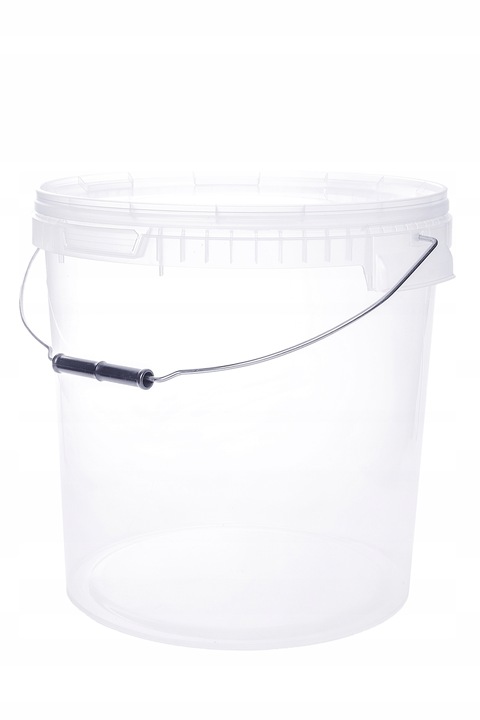 WIADERKO WIADRO POJEMNIK Z POKRYWKĄ TRANSPARENTNE 20L DO 200°