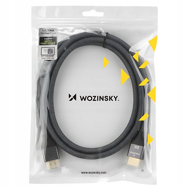 Kabel HDMI 2.1 PRZEWÓD ULTRA HIGH SPEED 8K/60HZ 4K/120HZ CERTYFIKOWANY