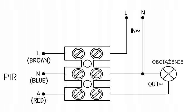 ŚCIENNY CZUJNIK RUCHU ZMIERZCHU PIR ZEWNĘTRZNY LED NATYNKOWY CZUJKA SENSOR