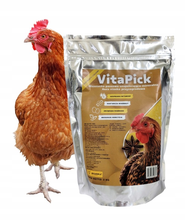 VitaPick 2 kg Witaminy dla kur niosek na nieśność z ziołami na kokcydia