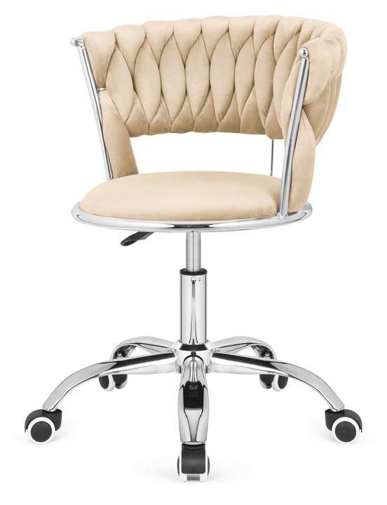 Krzesło obrotowe do biurka ucznia gabinetu regulowane welurowe