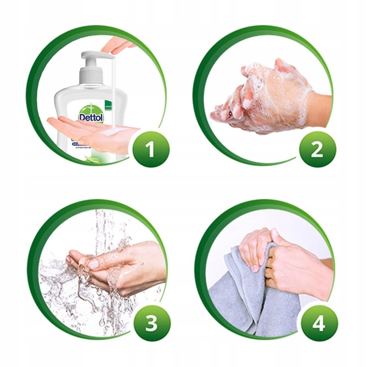 DETTOL mydło w płynie do rąk Zestaw 3x 500 ml z Aloesem