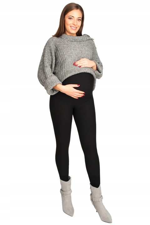 GETRY LEGGINSY ciążowe zimowe ocieplane XXL czarne