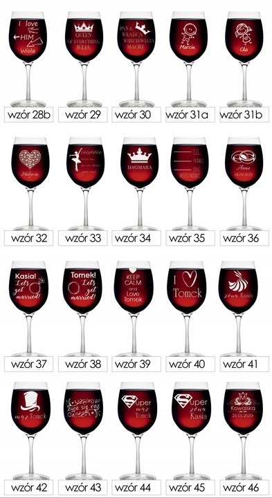 Kieliszek do wina z GRAWEREM prezent upominek urodziny dzień kobiet + KOREK