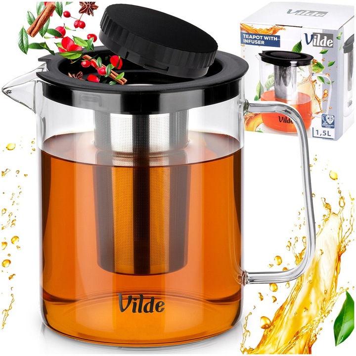 Zaparzacz DZBANEK Z ZAPARZACZEM sitkiem imbryk parzenia herbaty ziół 1,5L