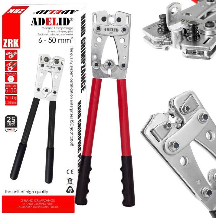 ZACISKARKA PRASKA DO KABLI TULEJEK KOŃCÓWEK 6-50