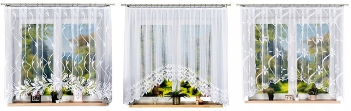 Firana żakardowa ALINA rozm. 320x160cm (gotowa) z łukiem