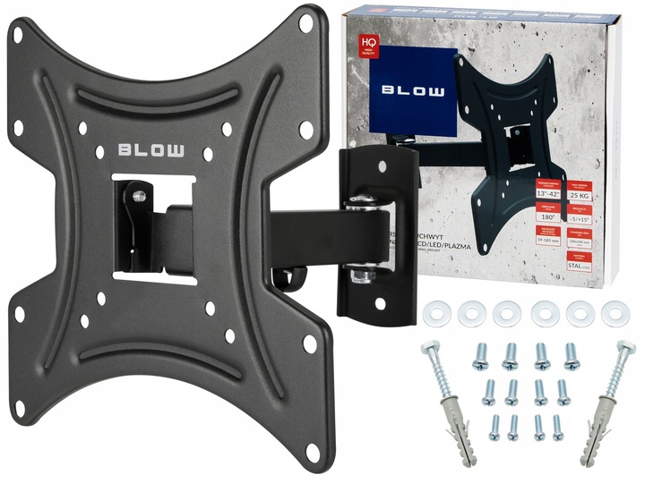 MOCNY OBROTOWY UCHWYT ŚCIENNY DO TV MONITORA WIESZAK TELEWIZORA LCD 10-42