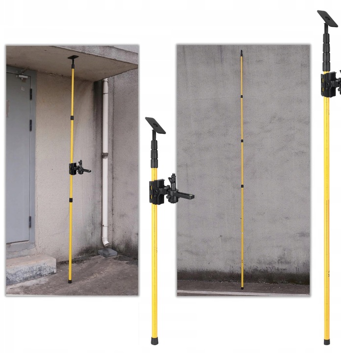 STATYW ROZPOROWY TYCZKA DO LASERA POZIOMICY 285 CM +ADAPTER DO SKOSÓW