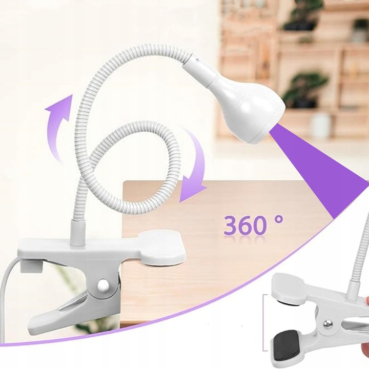 Lampka UV LED do górnych form 5W biała. Mini lampka UV zasilana USB.