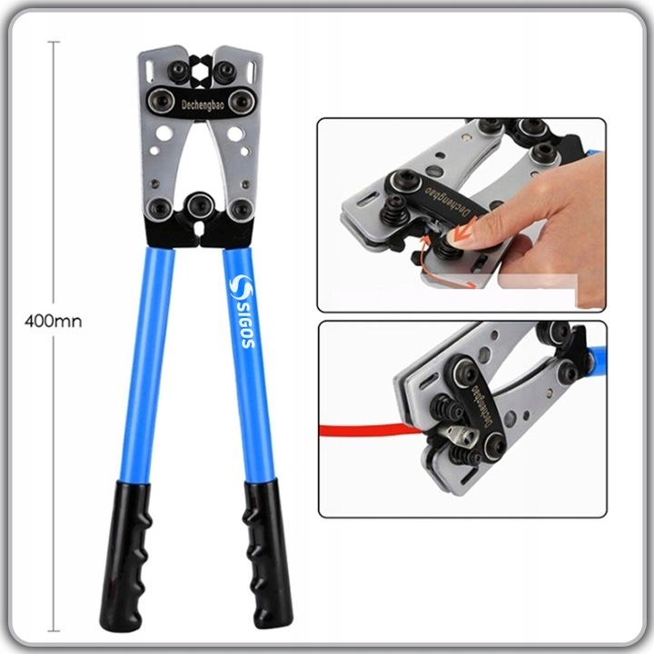 ZACISKARKA KABLI PRZEWODÓW PRASKA TULEJKI 6-50mm2 + 60 końcówek