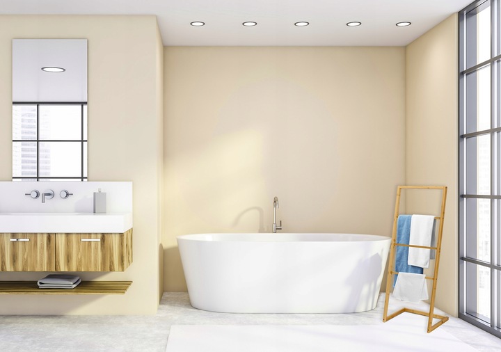 STOJAK WIESZAK NA RĘCZNIKI STOJĄCY BAMBUSOWY DREWNIANY ŁAZIENKOWY 4