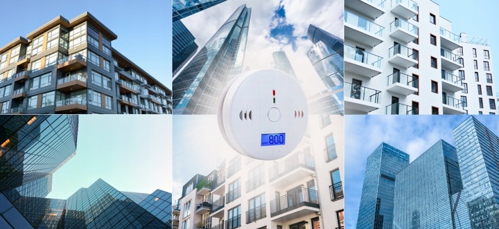 2x CZUJNIK CZADU CO GAZU CERTYFIKOWANY DETEKTOR TLENKU WĘGLA ALARM 85dB LCD