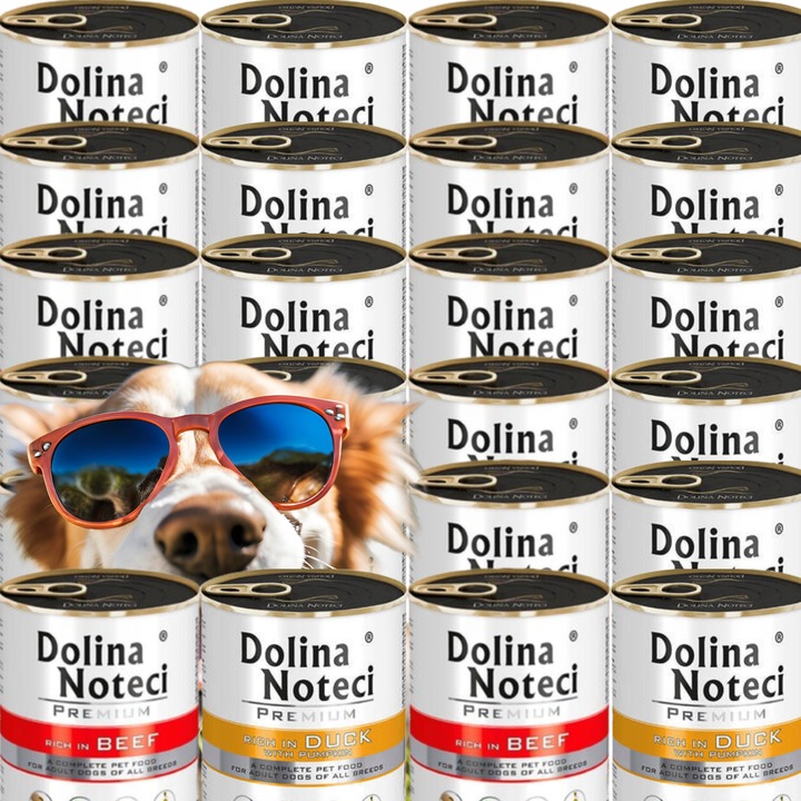 DOLINA NOTECI PREMIUM MIX SMAKÓW KARMA MOKRA PSA PSÓW 800g x 24 BEZ