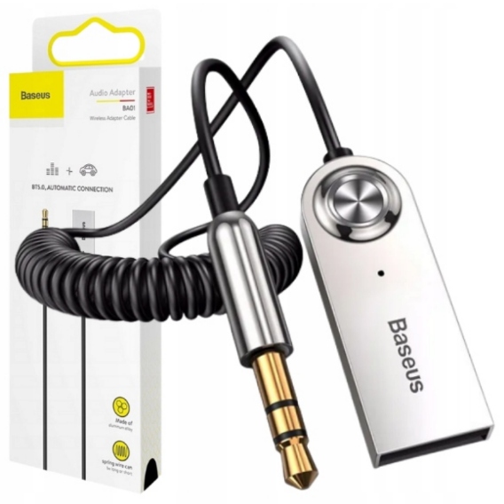 BASEUS TRANSMITER ADAPTER ODBIORNIK AUDIO BLUETOOTH AUX DO SAMOCHODU