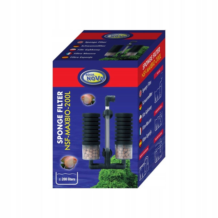 Aqua Nova Filtr gąbkowy na napowietrzacz Dwukomorowy z wkładem