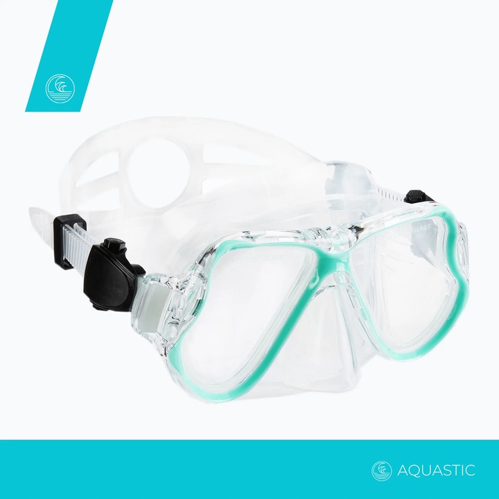 Zestaw do nurkowania AQUASTIC Maska + Fajka nieb.