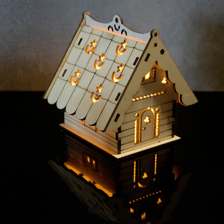 DOMEK LAMPION ŚWIĄTECZNY LED LAMPKA PREZENT DIY