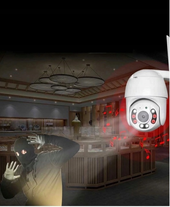 KAMERA ZEWNĘTRZNA WIFI IP OBROTOWA 4MPX MONITORING