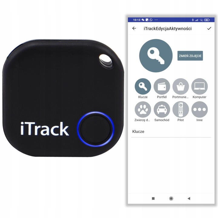 iTrack1 Lokalizator Bluetooth 5.0 Brelok Kluczy Portfela Alarm na PREZENT