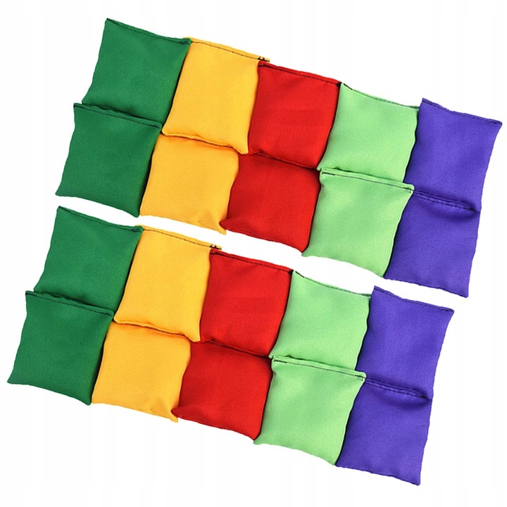 Zestaw do rzutek dla dzieci - 20 woreczków, zabawa w domu i na dworcu!